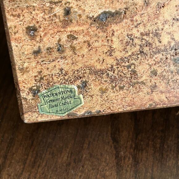 WATERSTONE Travertine Marble Stone Bathroom Set Soap Dispenser toothbrush holder - Picture 9 of 16